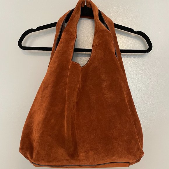 Banana Republic Handbags - Brown Suede Banana Republic Hobo Bag